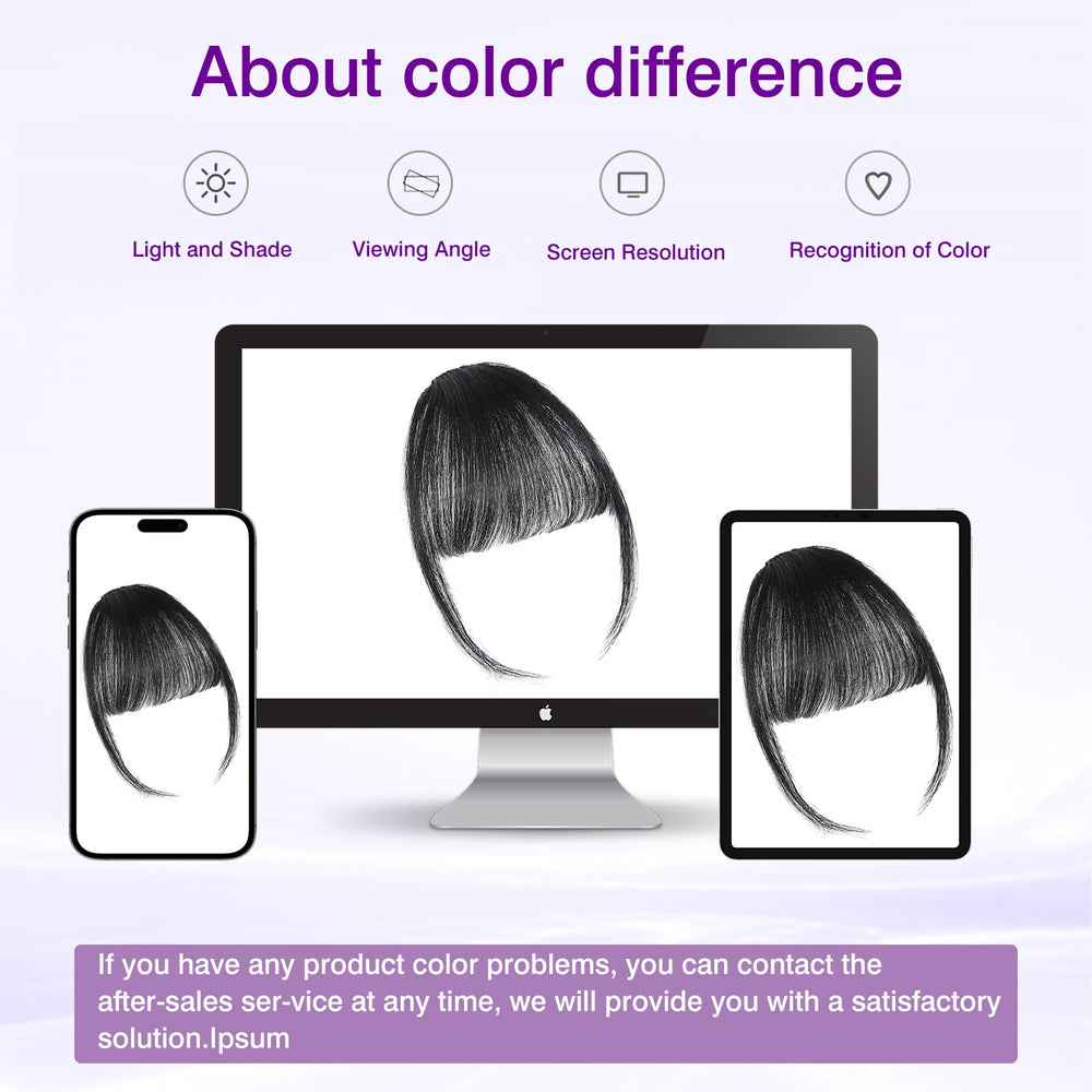 ELEFOCUS clip-in bangs suitable for parties, cosplay, weddings, daily wear