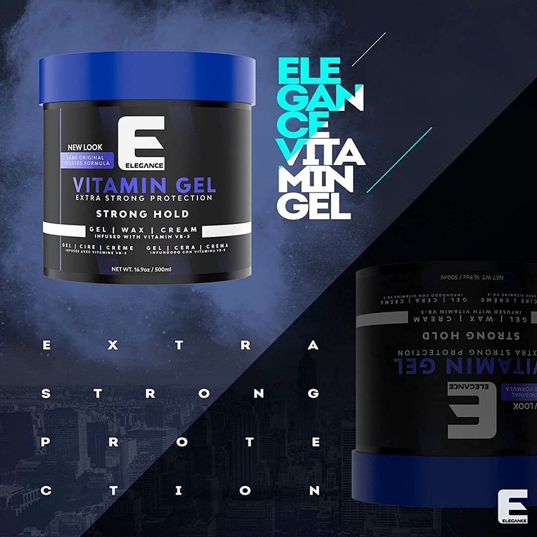 Styling with E Elegance gel for firm hold and natural shine.