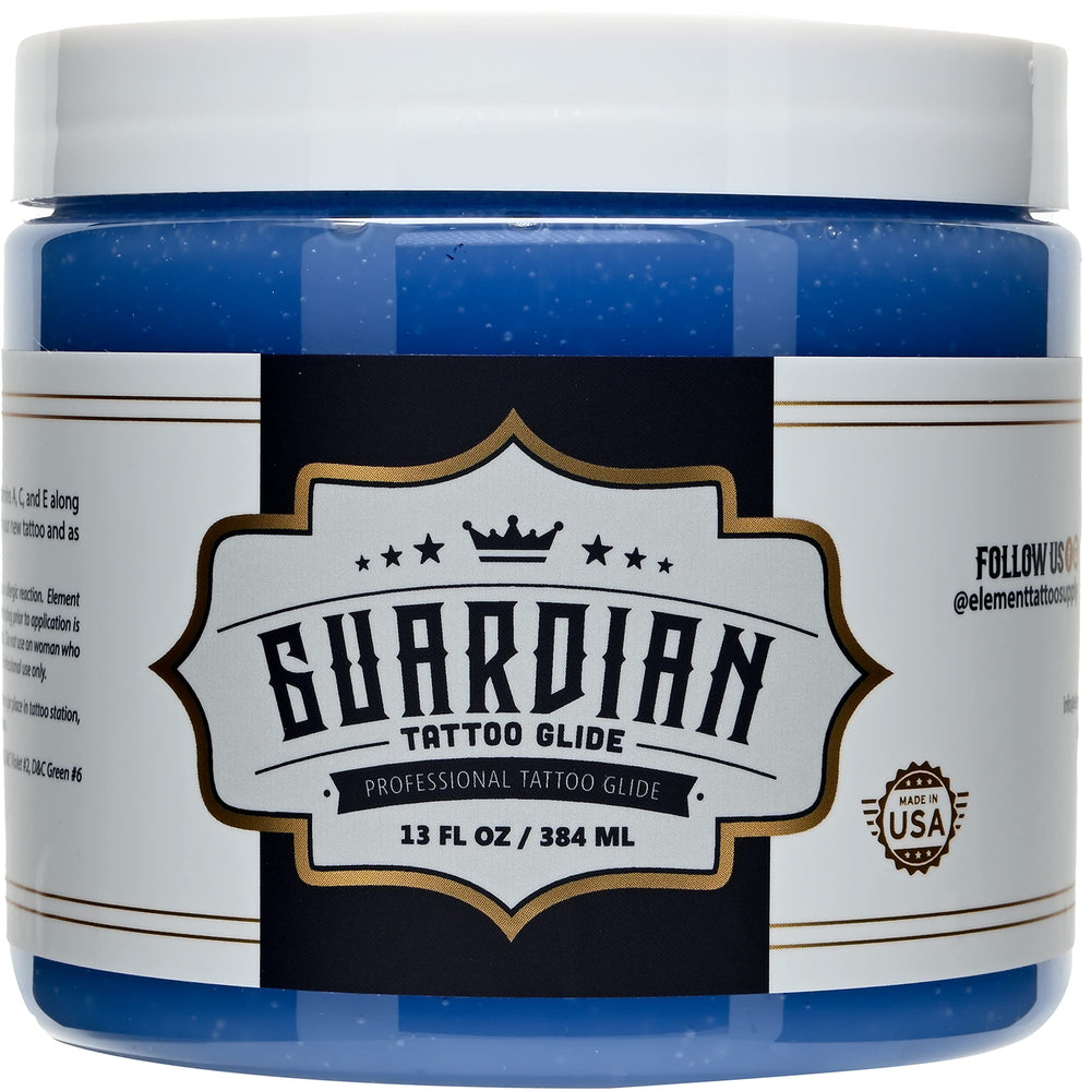 Element Tattoo Supply Guardian Tattoo Glide bottle front view for smoother tattooing sessions.