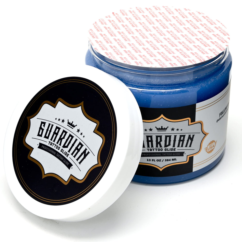 Element Tattoo Supply Guardian Tattoo Glide packaging box emphasizes value of 13 oz jar.