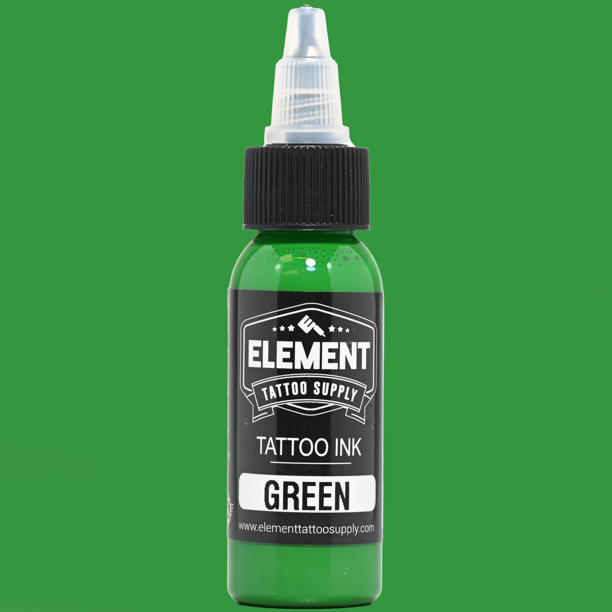 Element Tattoo Supply yellow 1oz ink bottle for bright color accents and fills