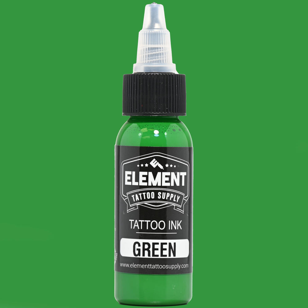 Element Tattoo Supply yellow 1oz ink bottle for bright color accents and fills