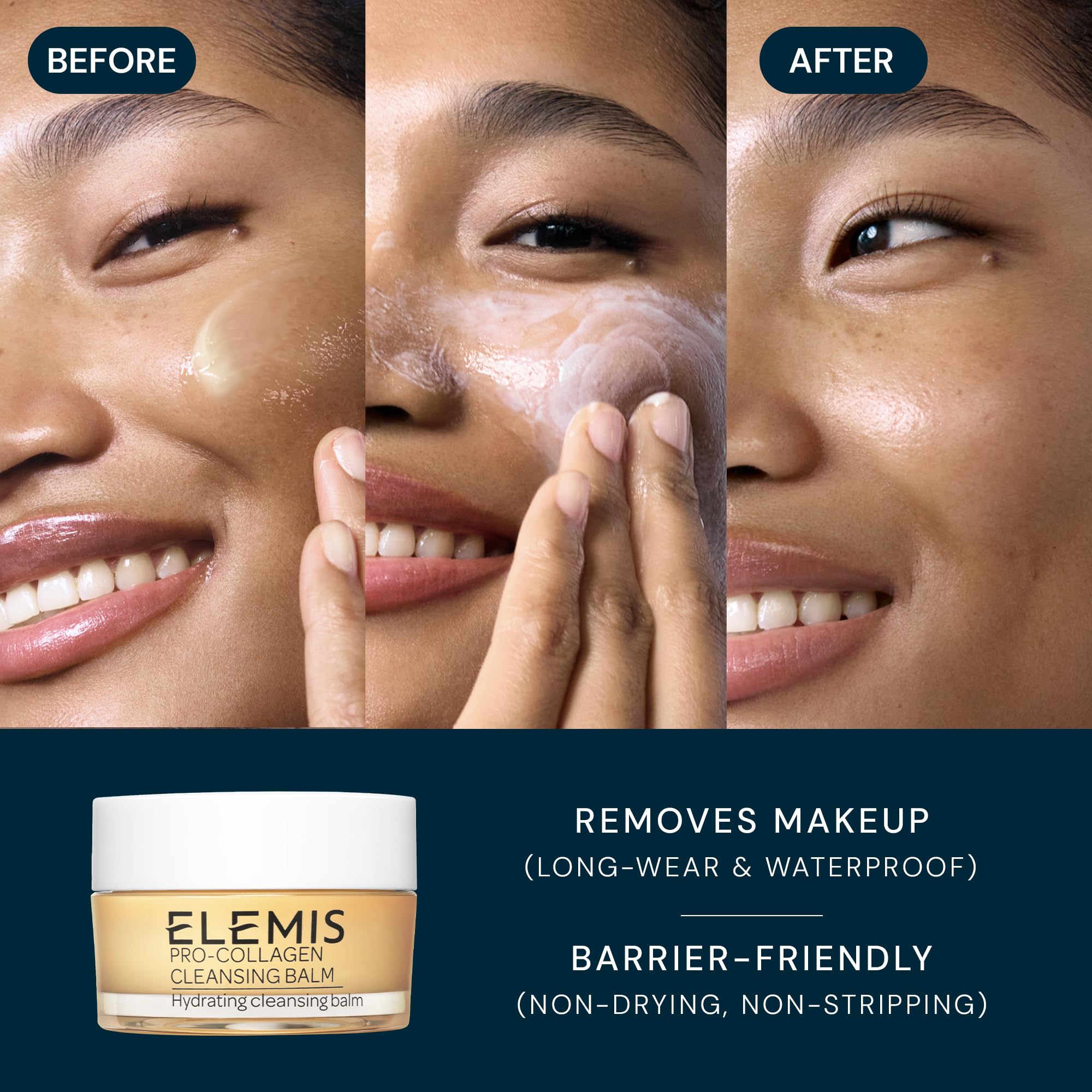 Elemis Cleansing Balm texture closeup during application