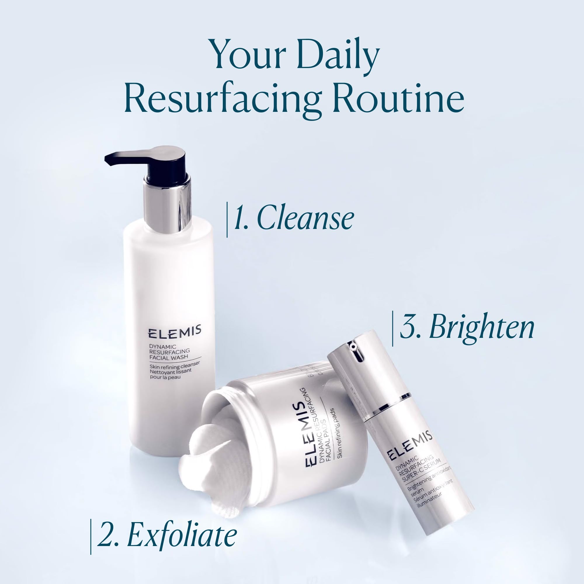 Elemis Dynamic Resurfacing Serum on hand demonstrates lightweight formula