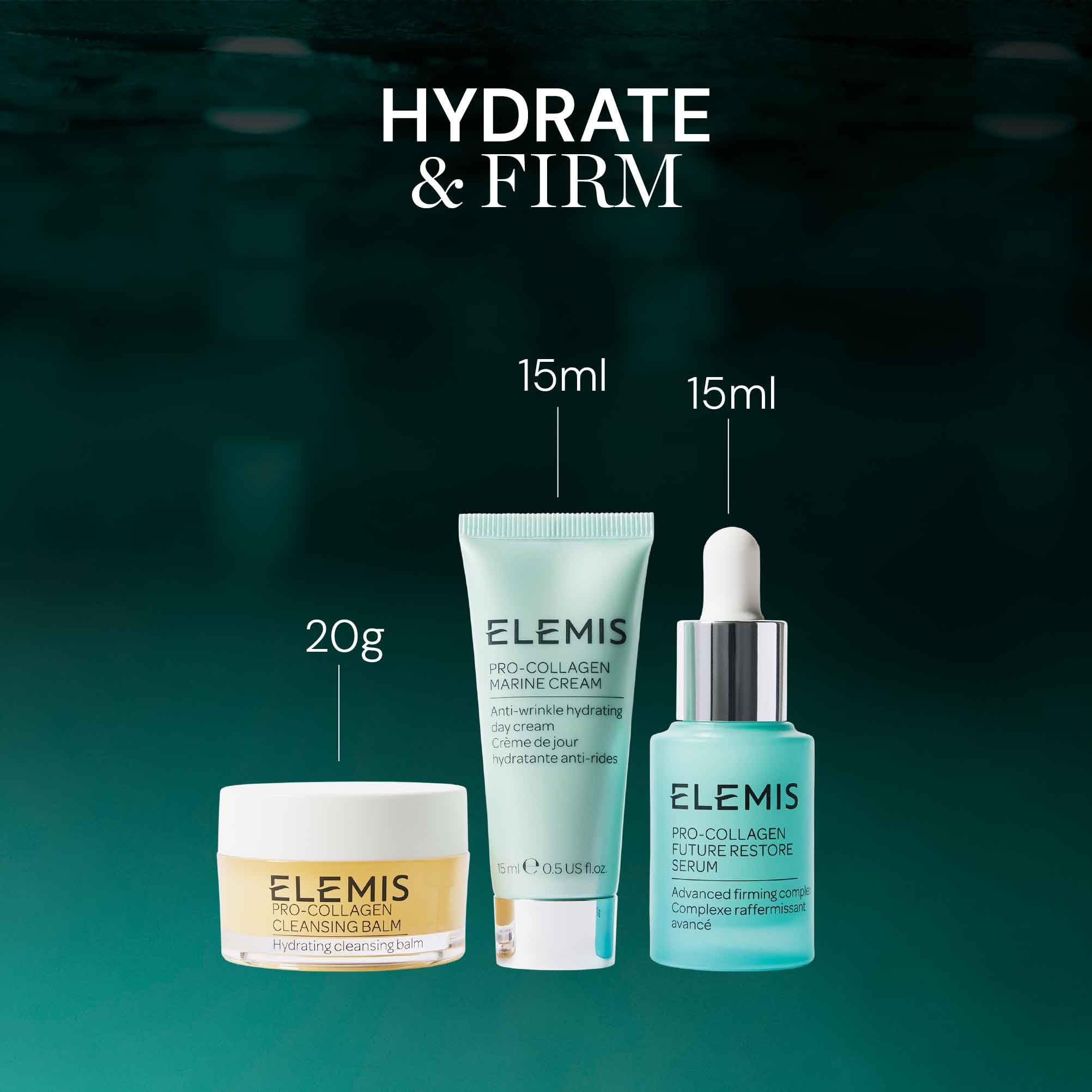 ELEMIS firming serum vial compact size offers on-the-go skin support.