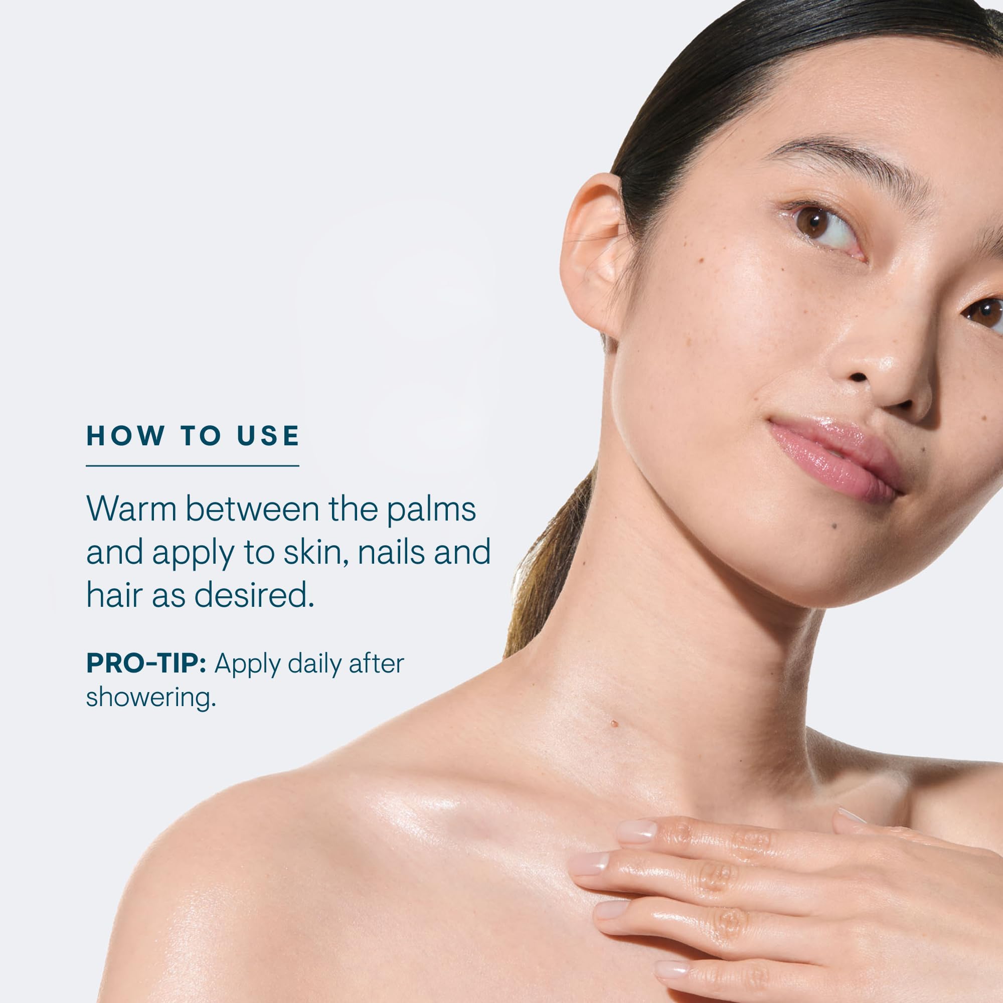 Golden hue from camellia oils suggests spa-like experience.