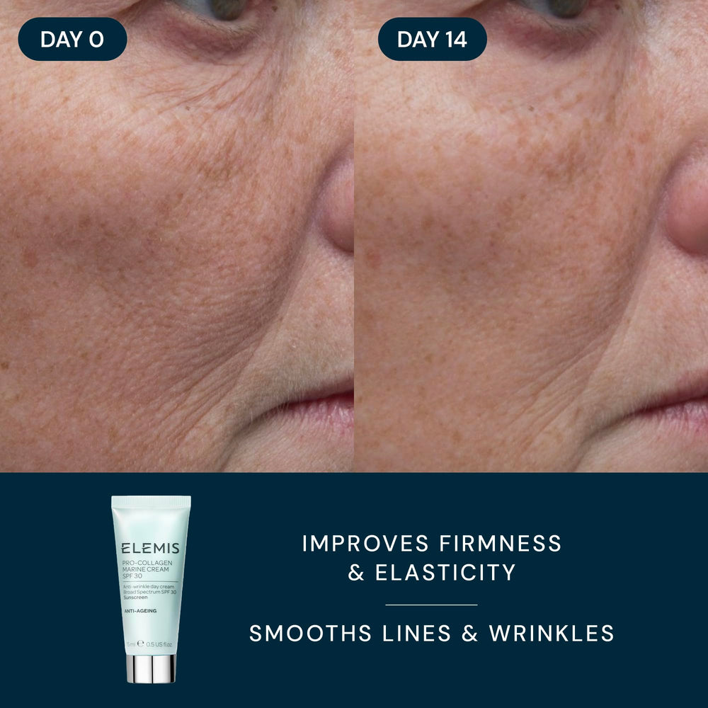 Elemis Marine Cream SPF 30 applying sunscreen on face