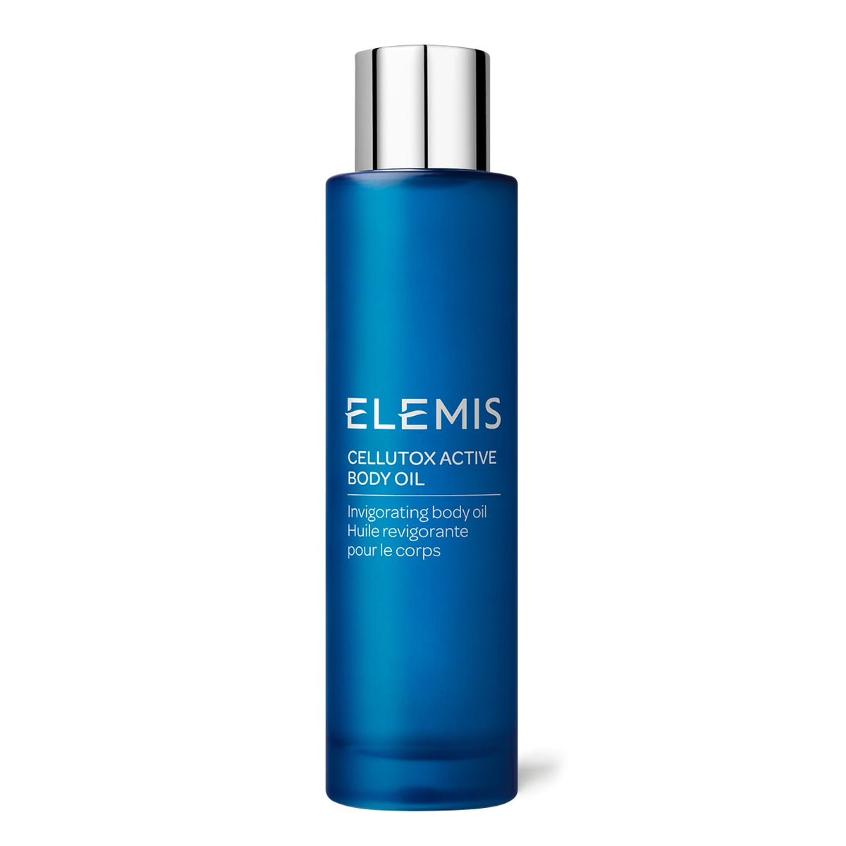 Elemis massage oil bottle showing fast-absorbing hydration for the skin.