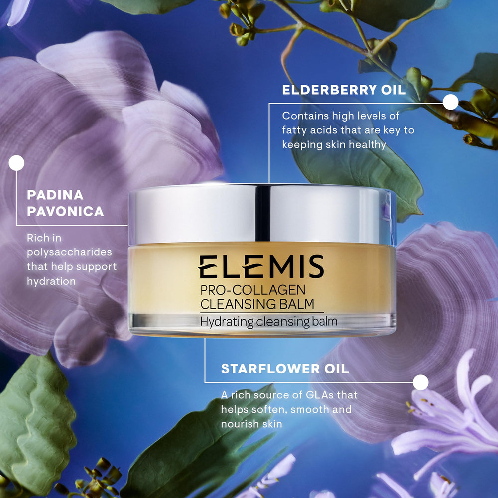 ELEMIS Pro-Collagen Cleansing Balm with damp cloth for gentle removal