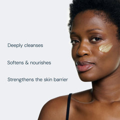 Elemis Pro-Collagen Cleansing Balm removed with a damp cloth for gentle cleansing.