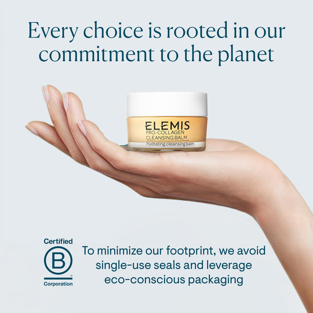 Massage of ELEMIS balm over face, neck and décolleté for cleansing