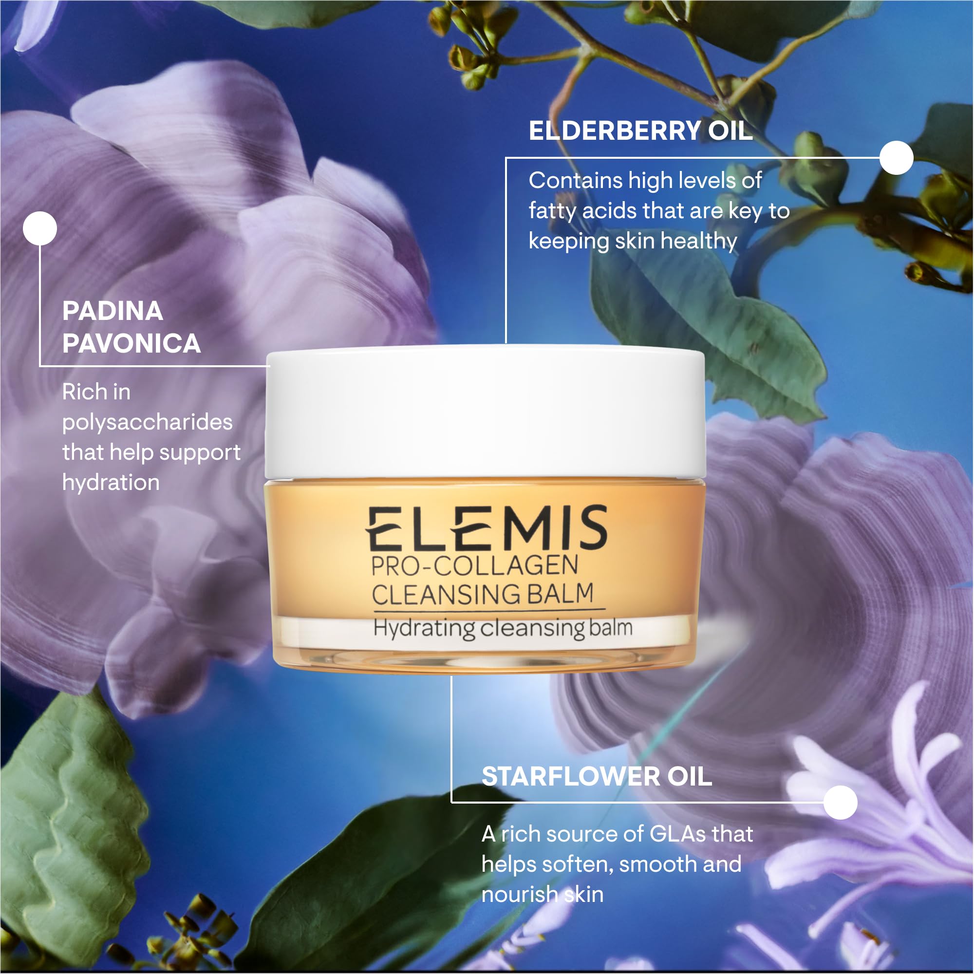 Travel-size ELEMIS cleansing balm bottle ready for on-the-go use