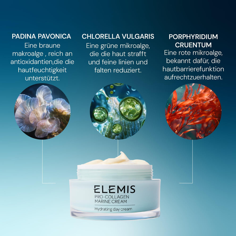 Routine-ready application shot showing massage on face with ELEMIS Pro-Collagen Marine Cream