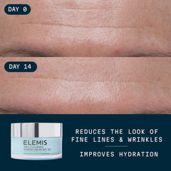 Elemis Pro-Collagen Marine Cream SPF 30 label detail highlights SPF and luxury branding.