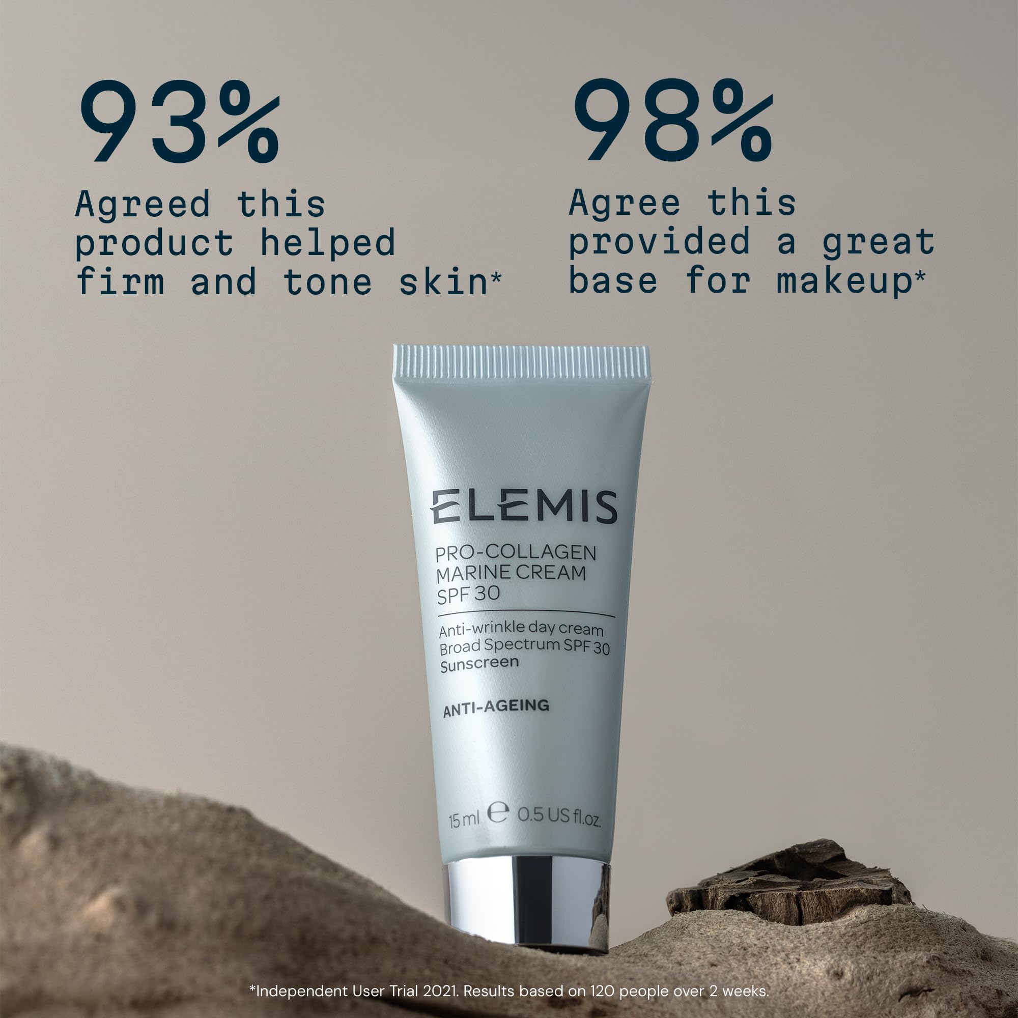 Face, neck, and décolleté application of Elemis Pro-Collagen Marine Cream SPF 30