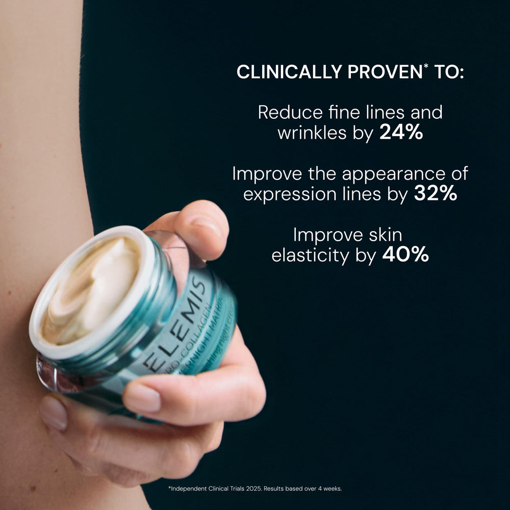 Applying Elemis Pro-Collagen Overnight Matrix on the face demonstrates nourishing massage