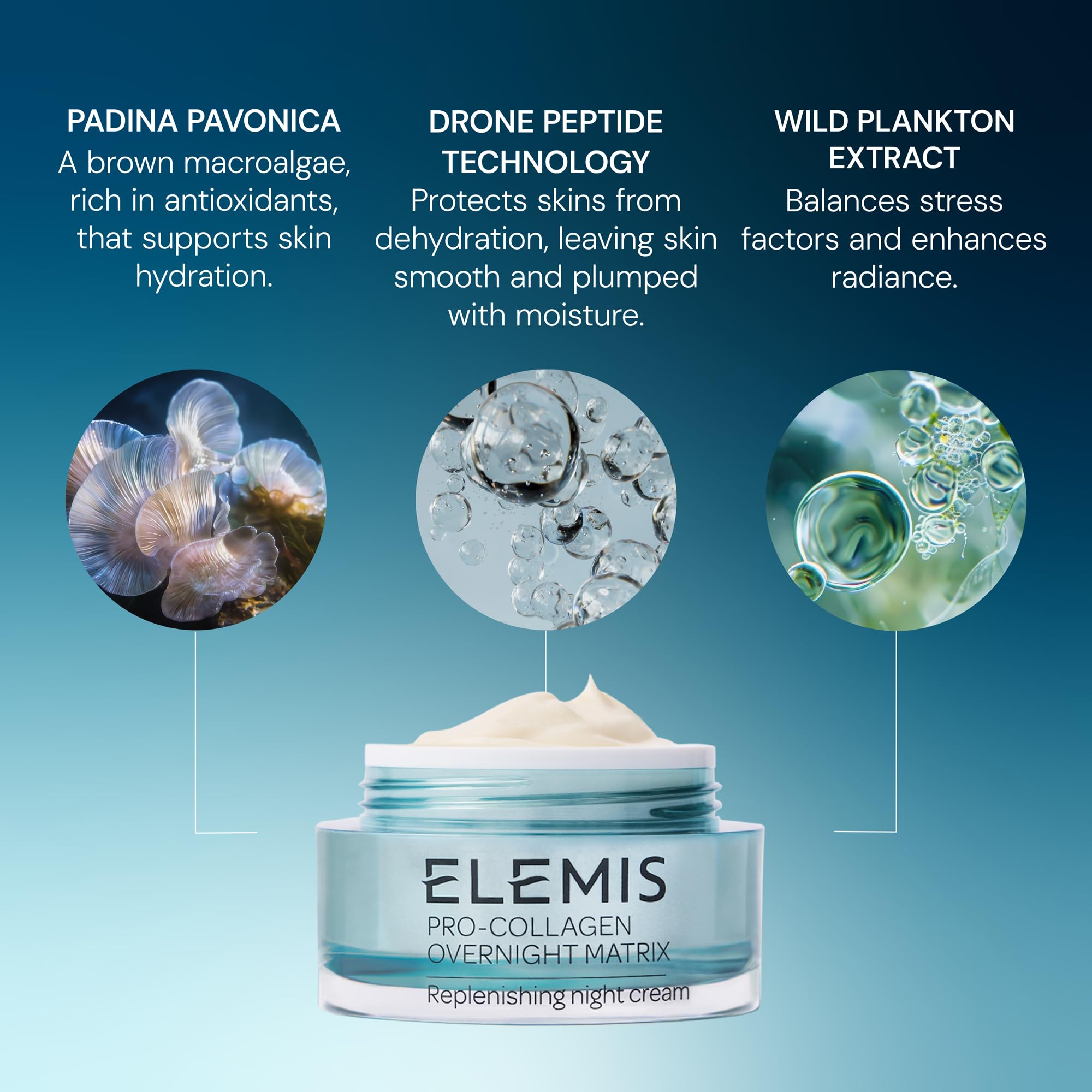 Packaging image of Elemis Pro-Collagen Overnight Matrix conveys premium care