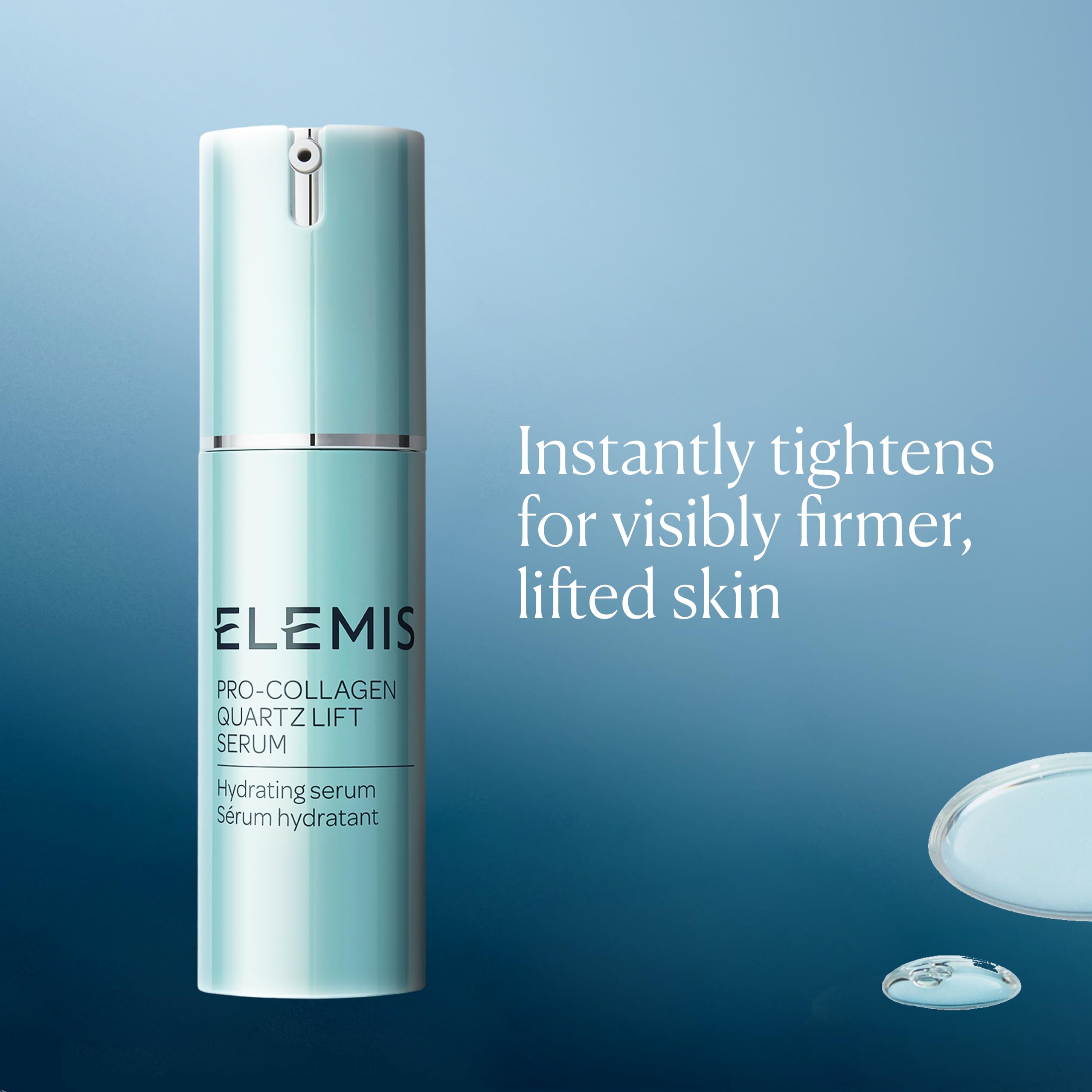 Milky gel texture of ELEMIS serum ready for gentle absorption