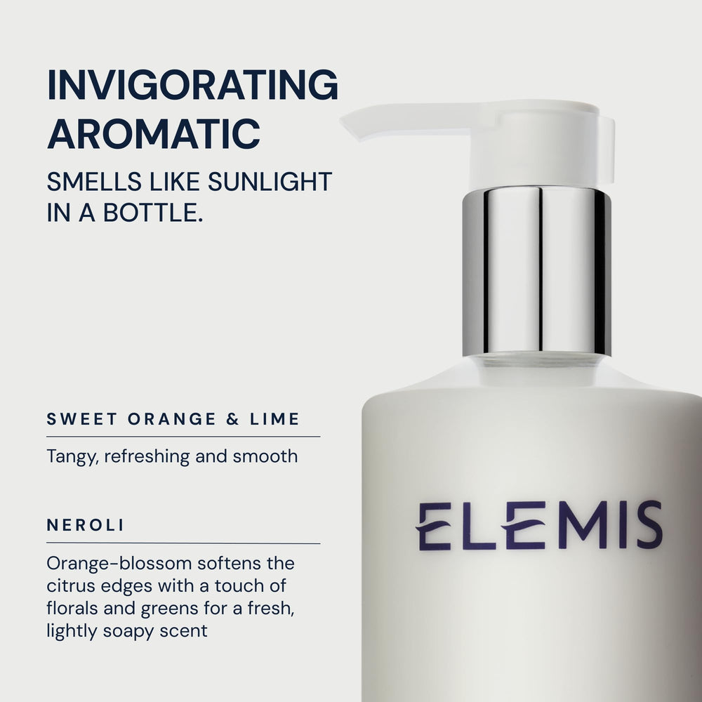 ELEMIS Revitalise-Me lotion formula with jojoba and castor oils nourishes skin