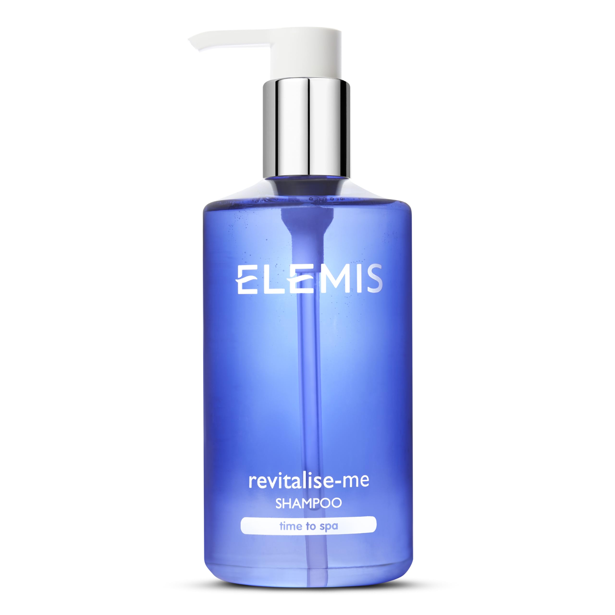 ELEMIS Revitalize-Me Shampoo bottle with basil-thyme scent for daily cleansing.