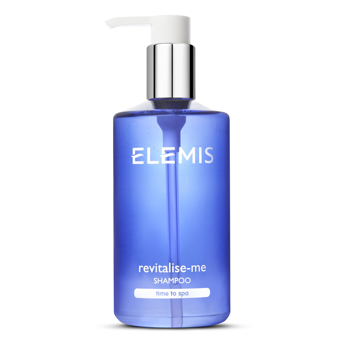 ELEMIS Revitalize-Me Shampoo bottle with basil-thyme scent for daily cleansing.