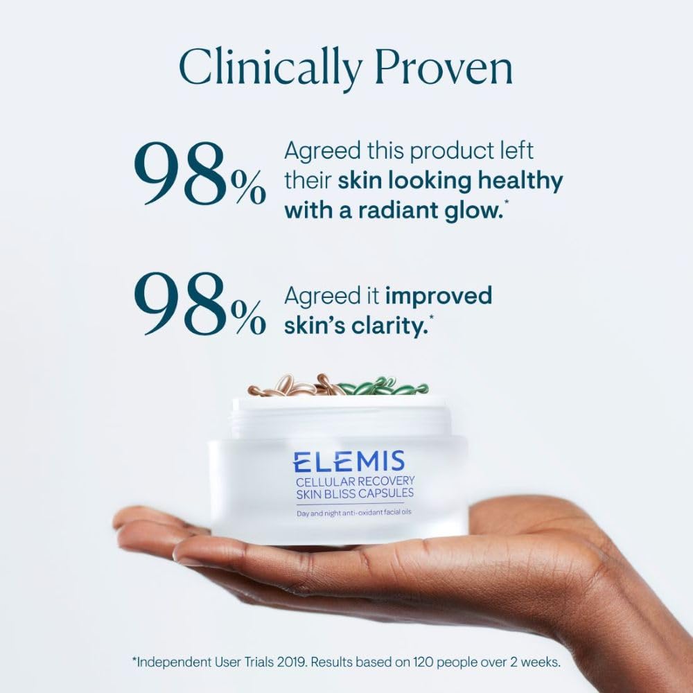 ELEMIS Skin Bliss Capsules close-up of unique oil-in-capsule texture.