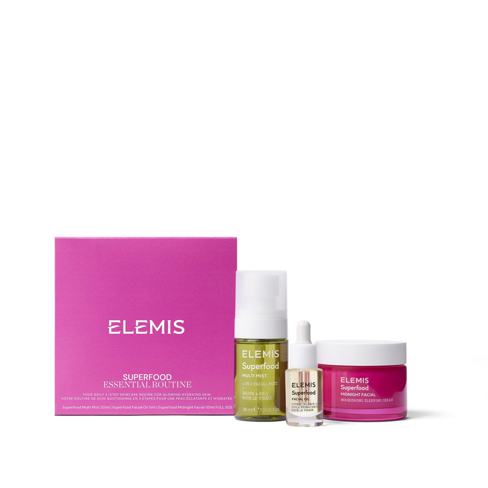 Elemis Superfood Facial Oil 5ml bottle delivers deep nourishment for a healthy glow.