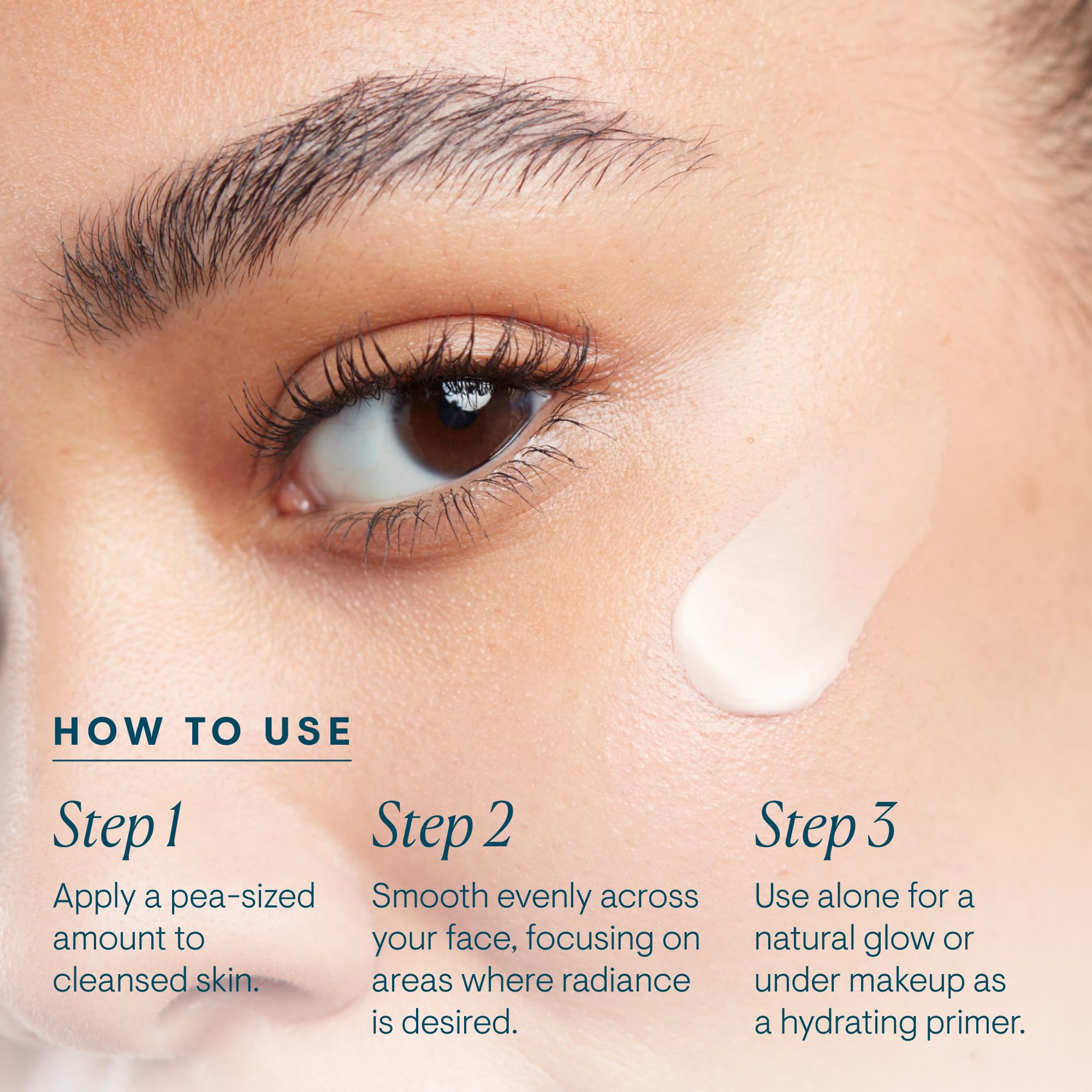Elemis Superfood Glow Priming Moisturizer swirl reveals a honey golden luminosity.