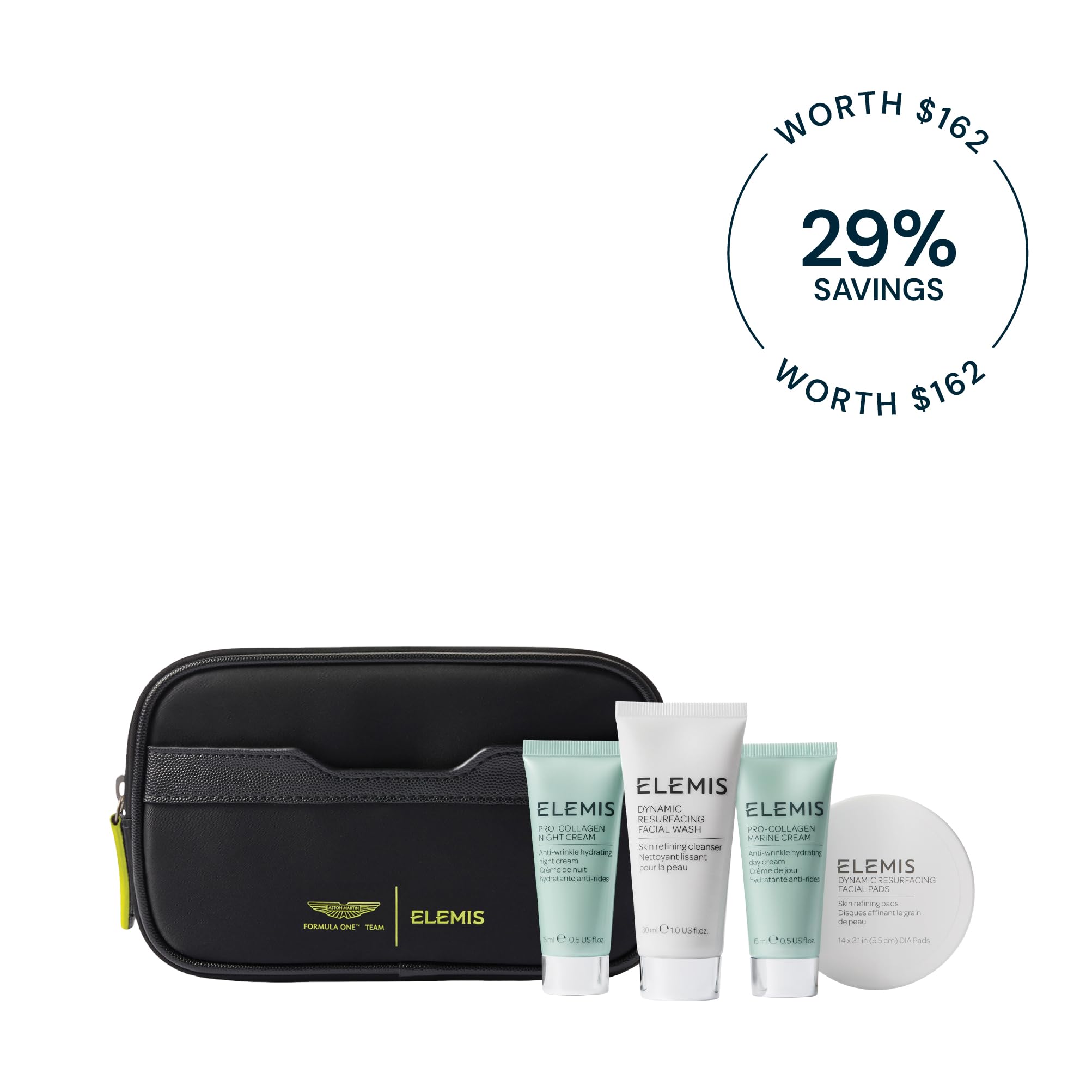 Elemis Travel-friendly skincare collection box for organized on-the-go routine.