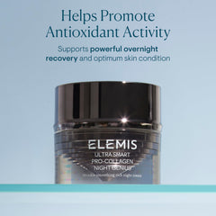 ELEMIS ULTRA SMART Night Genius packaging on dresser signaling premium ritual