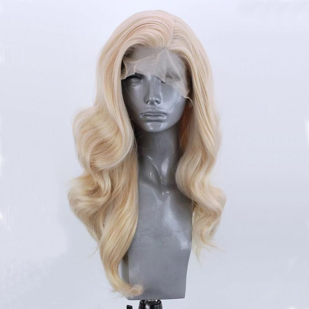 ELESTY lace front wig with adjustable straps and three combs for secure fit.