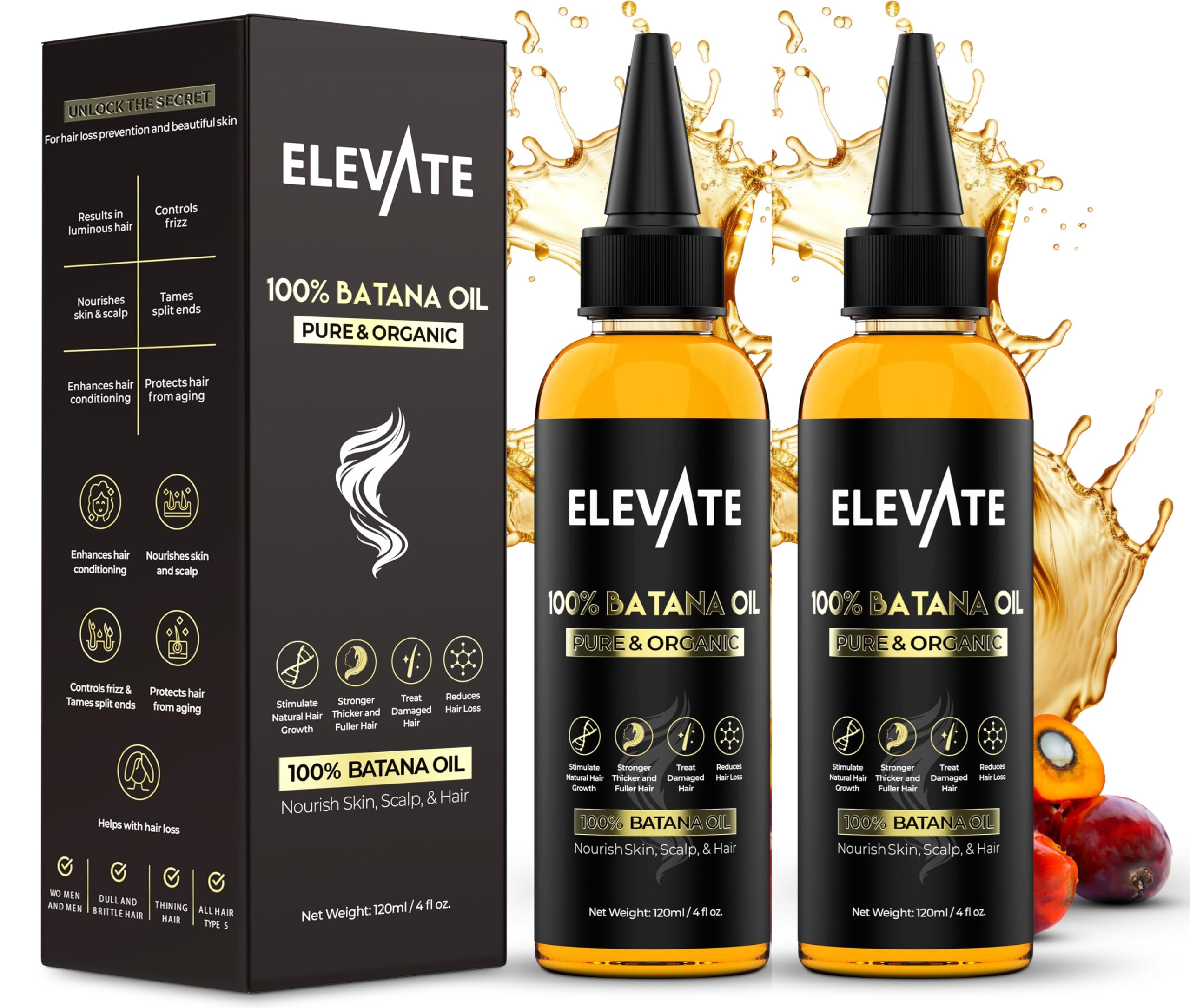 Elevate Batana Oil ingredients highlight natural Batana seeds