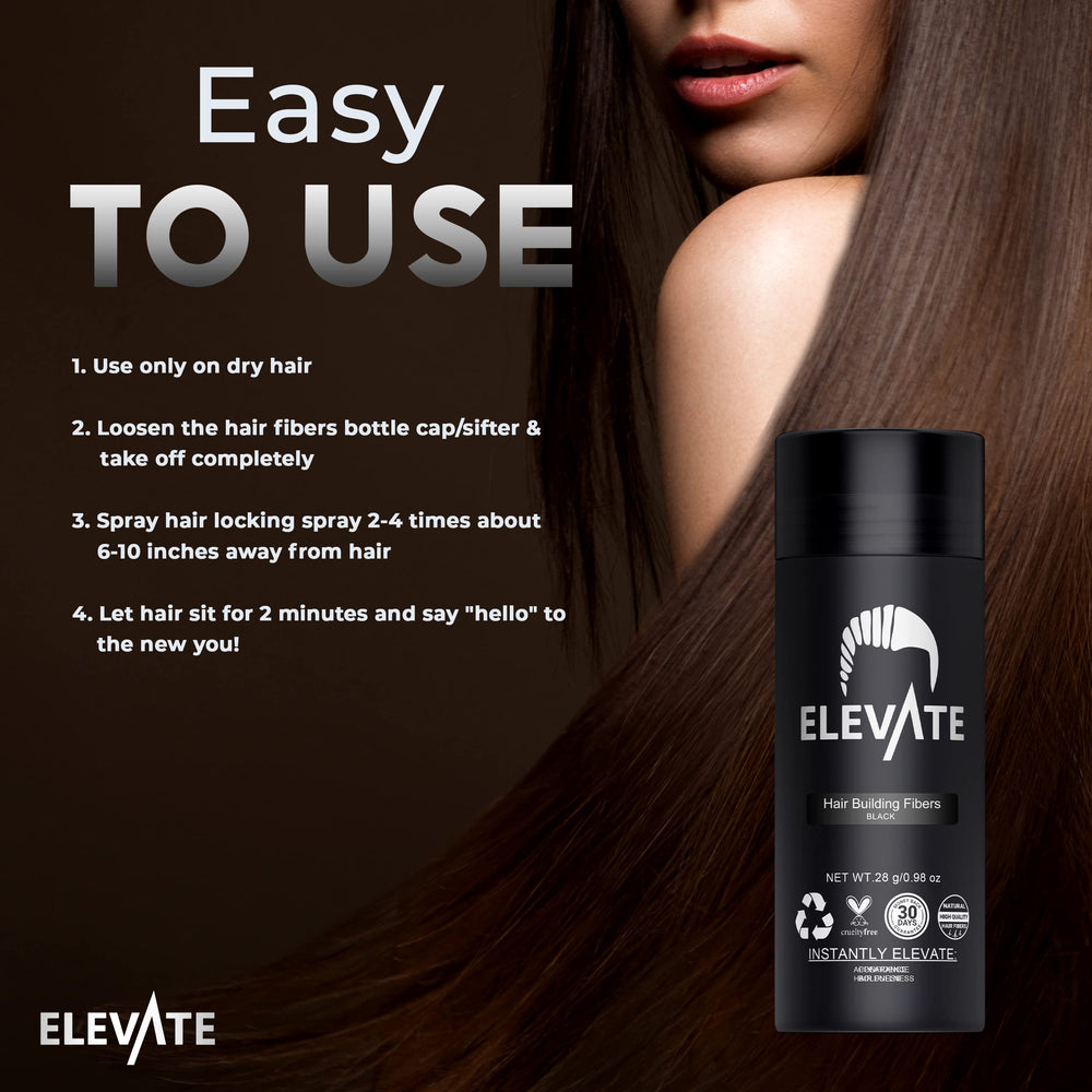 Applied fibers create a fuller appearance that lasts through the day.