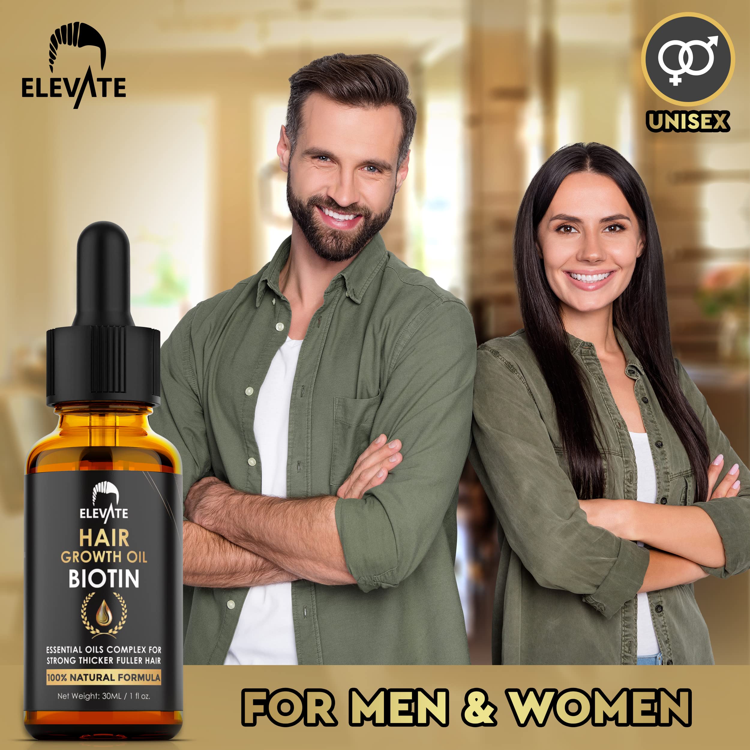 Closeup of Elevate ingredients for healthy hair support.