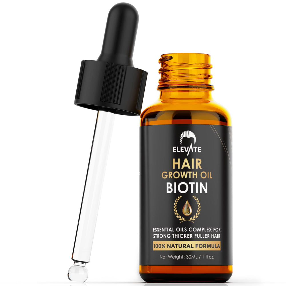 Texture and shine of Elevate Hair Growth Oil after use.