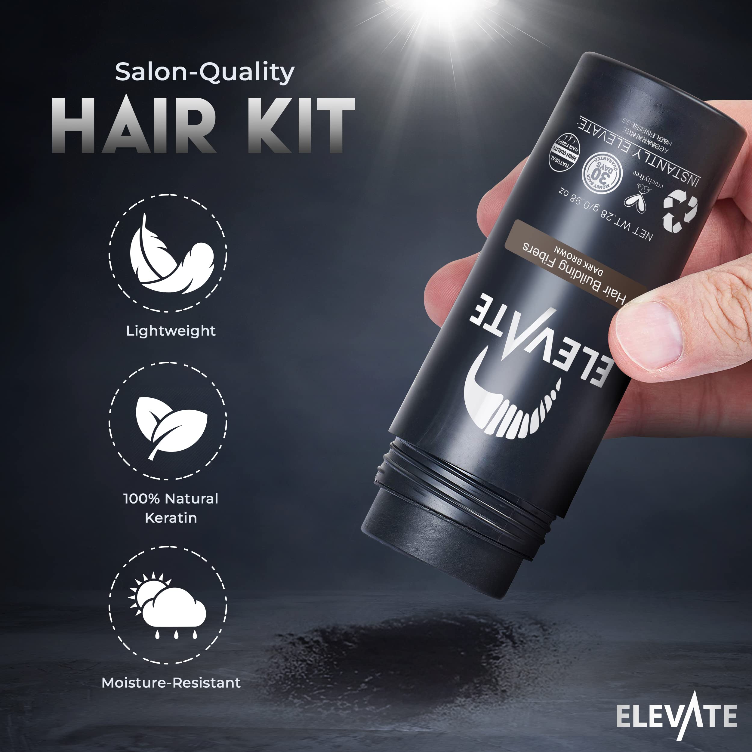 Elevate Hair Perfecting 2-in-1 Kit sweat-resistant hold in active days.