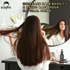 Elevate Hair Regrowth 1ml dropper dispensing onto scalp for precise application