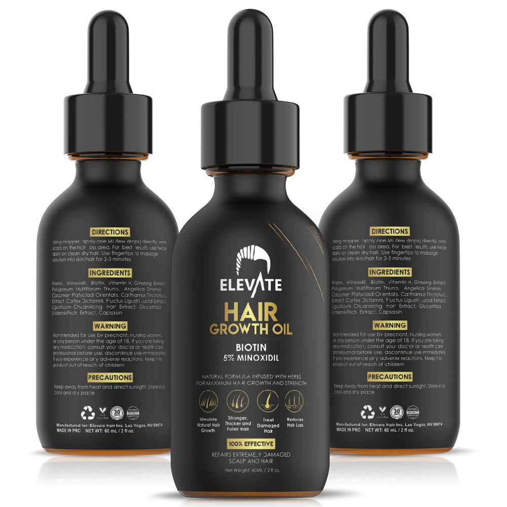 Elevate Hair Regrowth before-after comparison shows thicker appearance