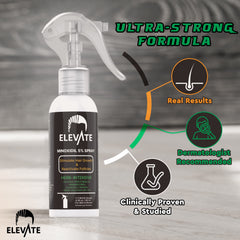 Elevate spray bottle with precise nozzle for accurate scalp application.