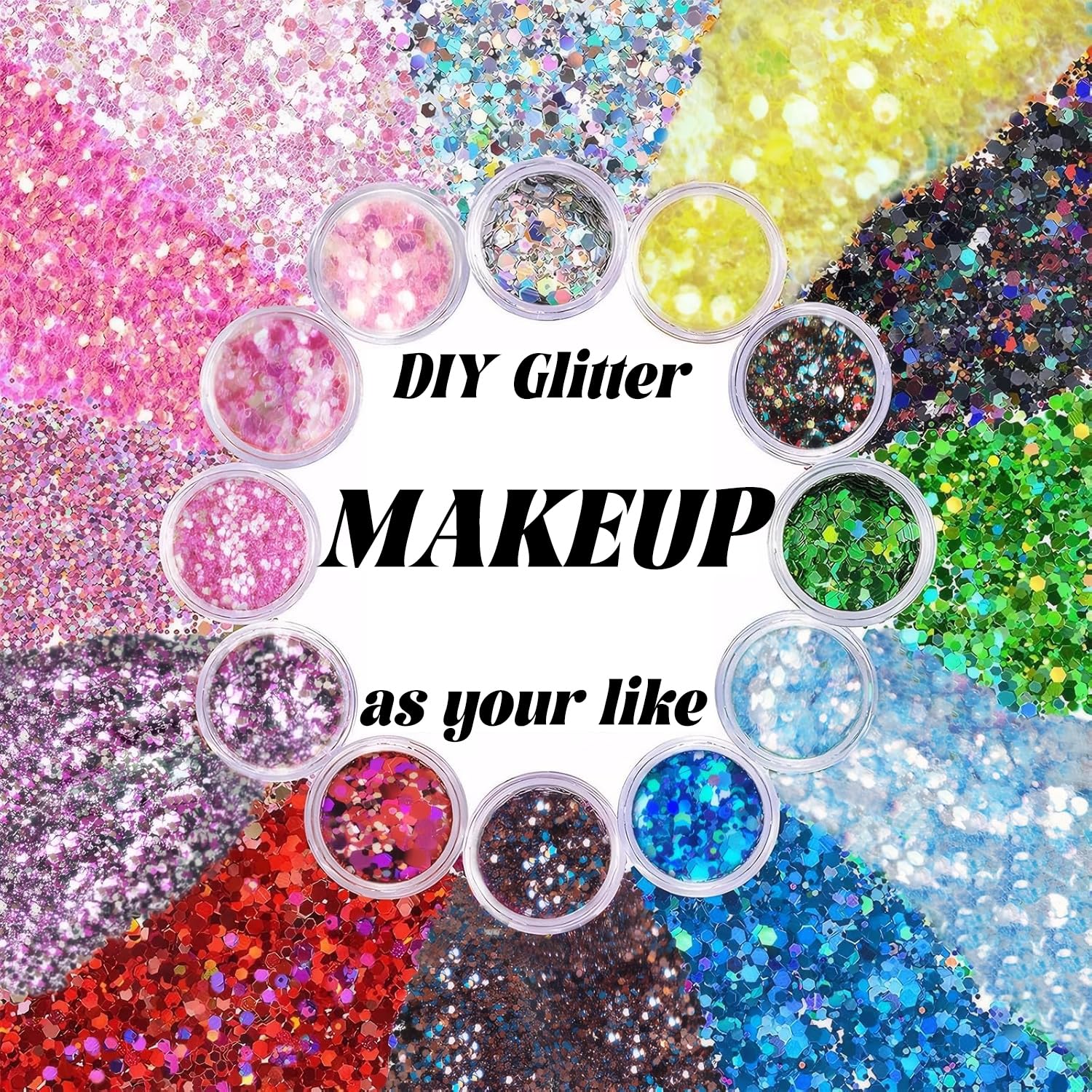 Elevave flower glitter for playful nail art and styling