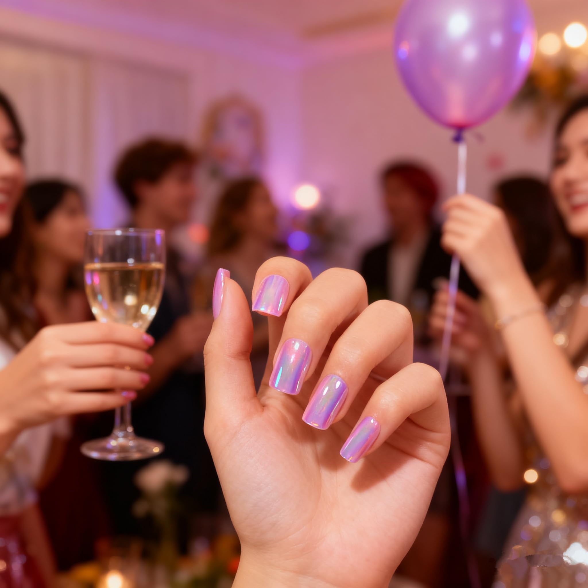 Elevenail medium squoval nails show durable non-toxic ABS tips for long wear