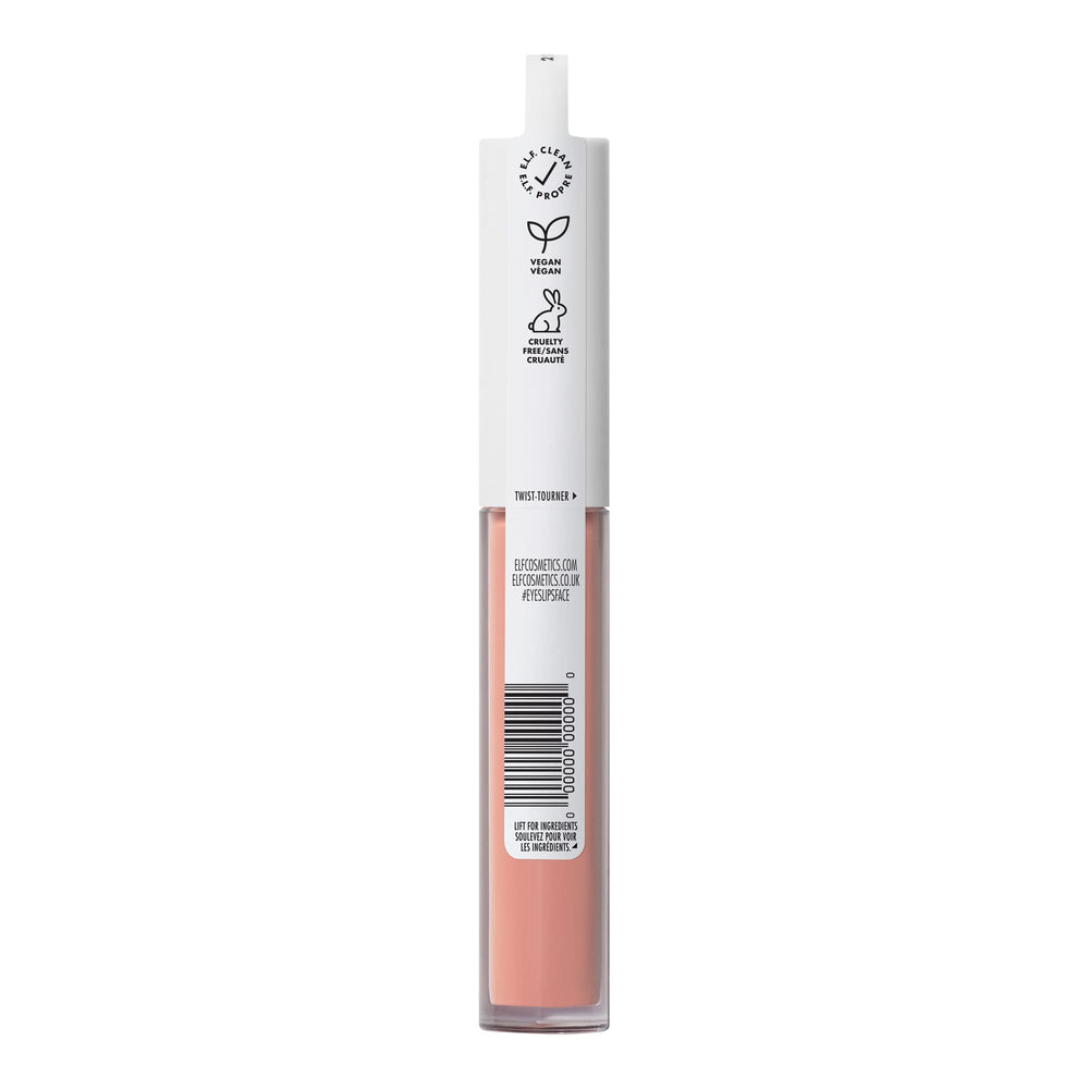 e l f Lip Lacquer vegan and cruelty free, aligning with ethical beauty.
