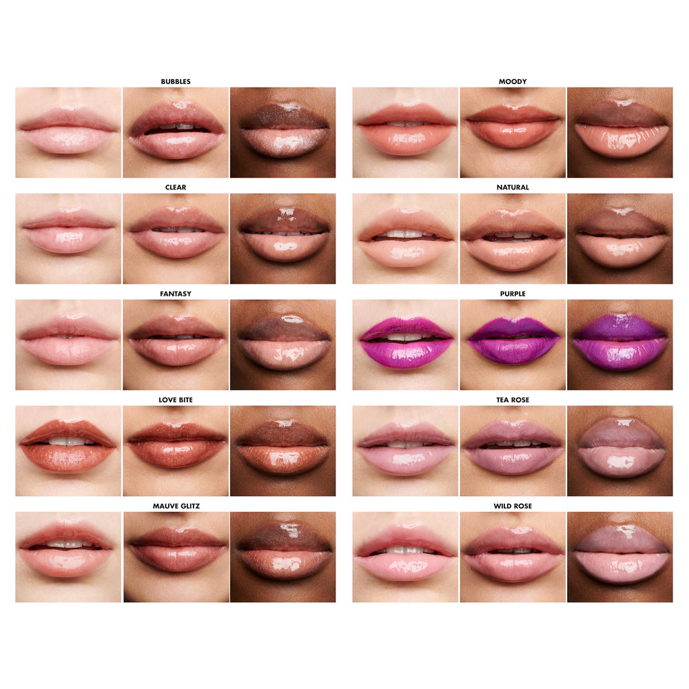 e l f Lip Lacquer layered over lipstick for bold, dimensional shine.