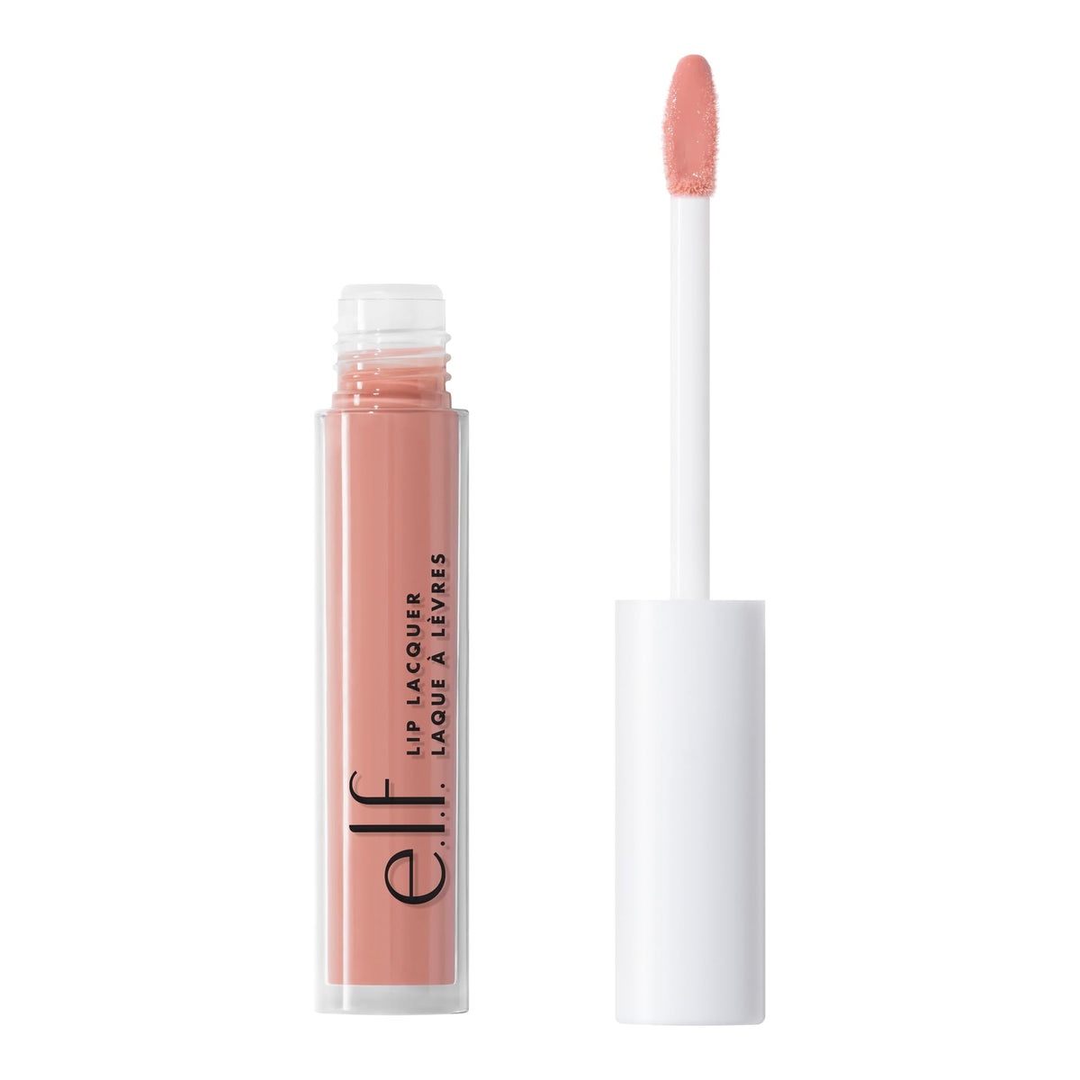e l f Lip Lacquer plush doe-foot applicator delivers precise, full coverage color.