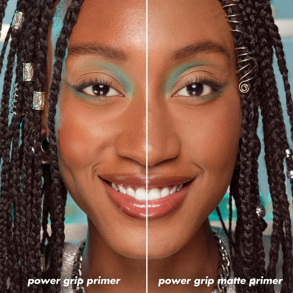 e.l.f. Power Grip Matte Primer matte look during application