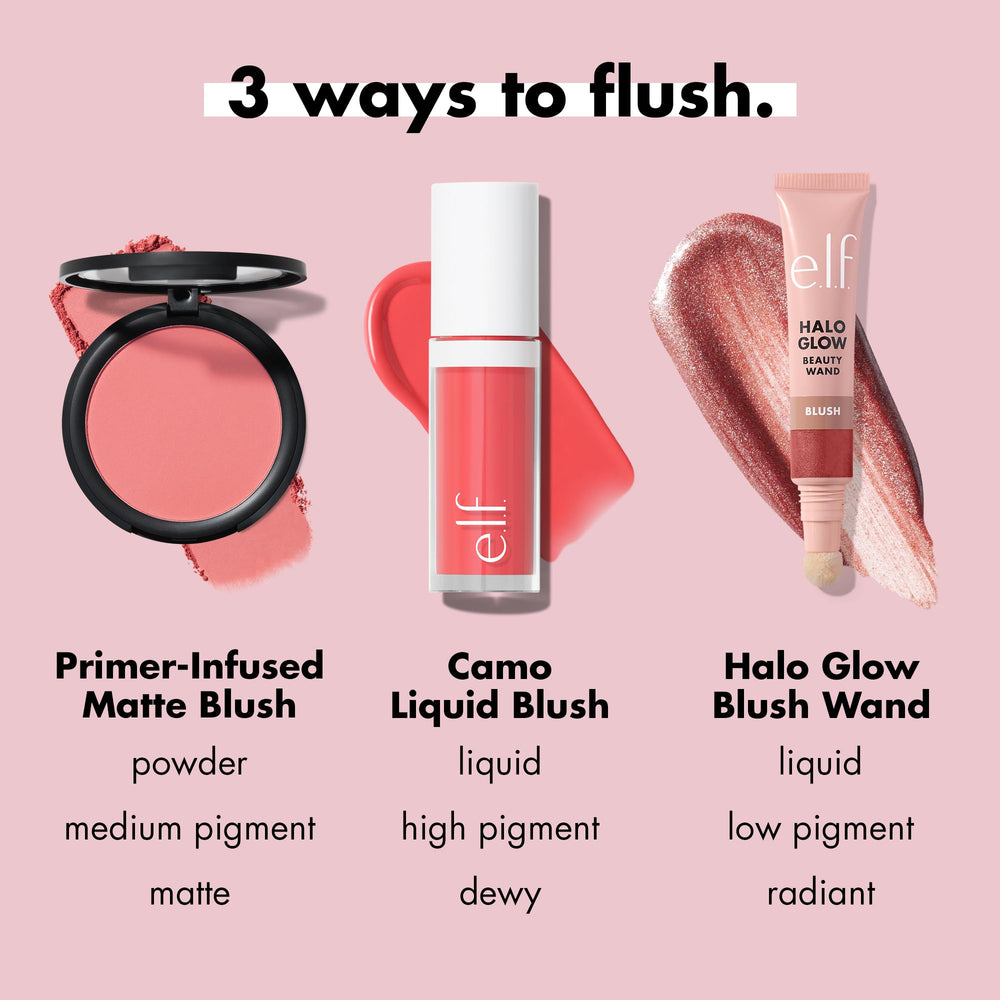 e.l.f. primer-infused matte blush vegan cruelty-free label supports ethical beauty.