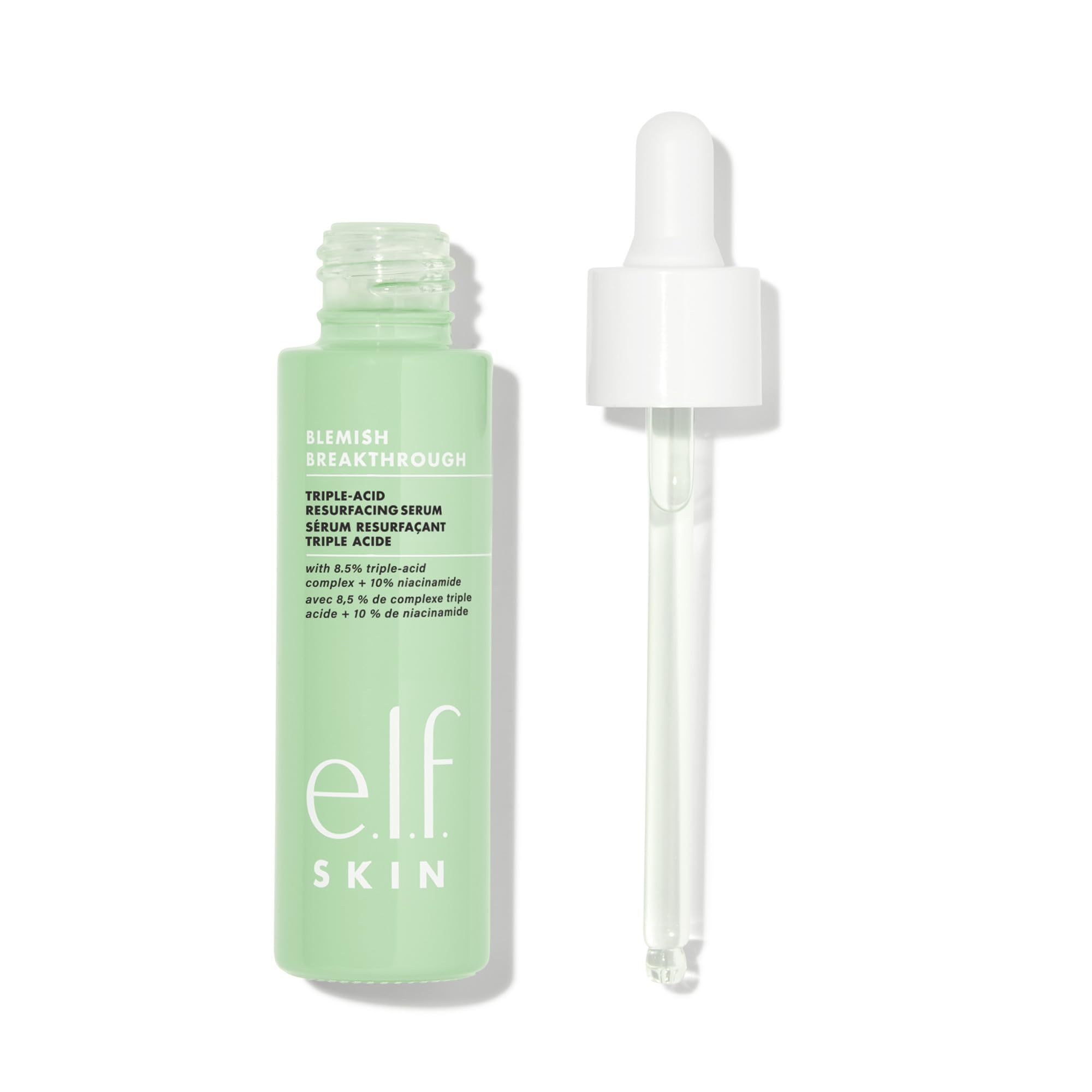 Evening application of e.l.f. SKIN Blemish Breakthrough on clean skin