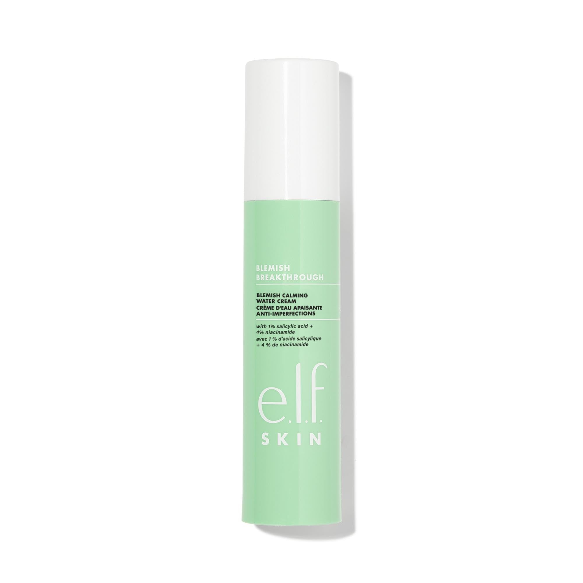 e.l.f. Skin Blemish Breakthrough water cream jar, lightweight and oil-control.