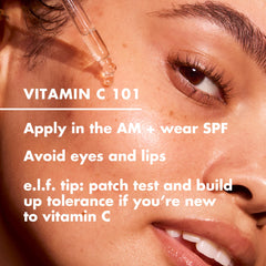 e.l.f. SKIN Bright Icon serum being applied for radiant, even-toned skin.