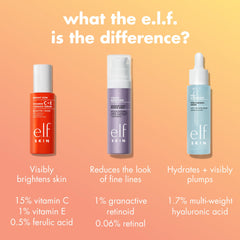 e.l.f. SKIN Bright Icon serum glow on a hydrated, refreshed complexion.